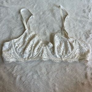 Elegant Lace Underwire Bra - White Aerie